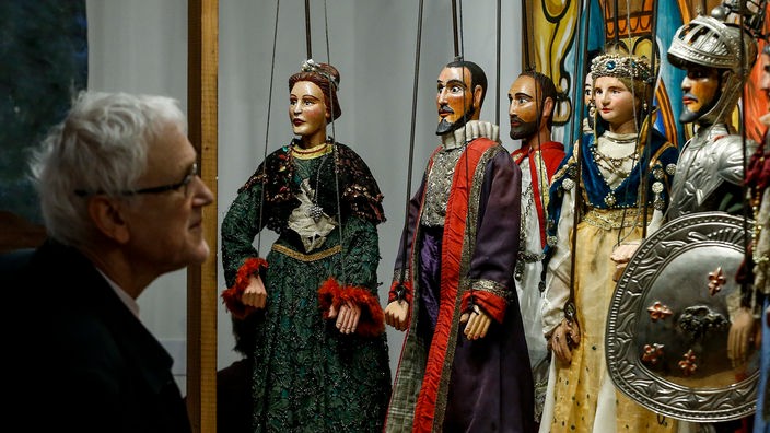 Figuren der sizilianischen "Opera dei Pupi"